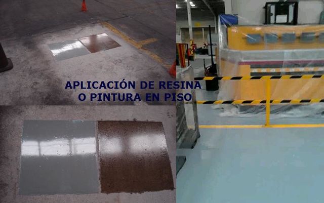 LIMPIEZA, RESANE, Y APLICACIÓN DE PINTURA O RESINAS EN PISO DE NAVES
